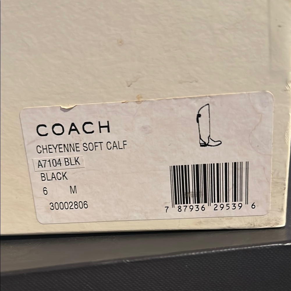 Coach Black Leather Knee-High Boots - Picture 6 of 6